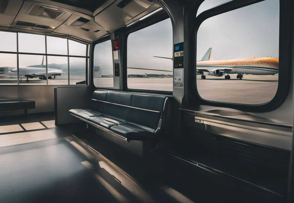 A seat in a bus
